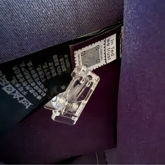 🆕 TED BAKER 🧿 NWOT CROCCON Eco Croc Leather Large Icon Tote Bag, Dark Blue - Picture 10 of 12